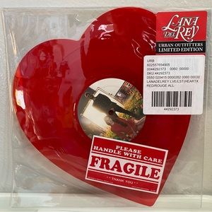 Lana Del Rey Lust for Life/Love heart shaped vinyl record featuring The Weekend